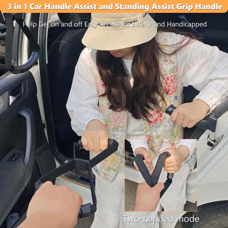 3pcs Mobility Independence Kit: Portable Standing Aid,Car Grab Handle Auto