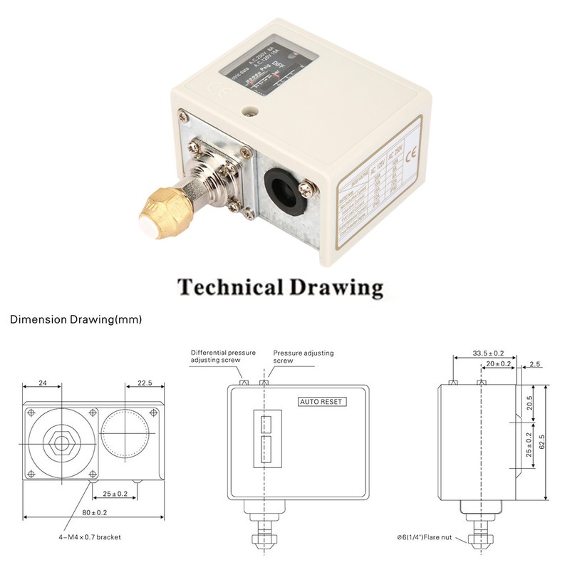 Water Pump Pressure Control Switch Electronic Pressure Controller for Air