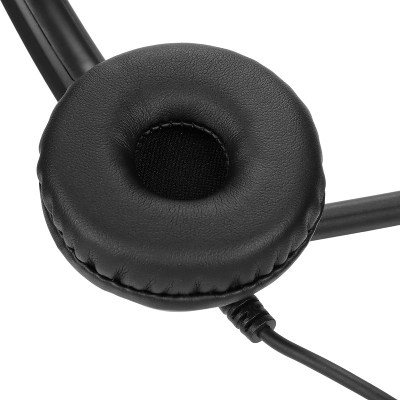 Telephone Headset Monaural Customer Service Headphones with Mic for Call