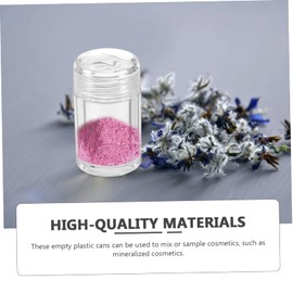 Baluue Portable Protein Powder Container 6 Pack Mini Makeup Powder Bottles Sifter Cap