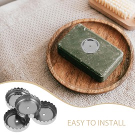 Unomor 2sets Soap Support Soap Dish Caps Soap Gripper for Soap Magnetic Cup Holder Soap Holder Supplies Draining Soap Holder Shower Bar Soap Holder Soap Holder Caps Stainless Steel 4pcs*2