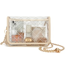 YGR Clear Bag for Women Stadium Events, Small Crossbody Purse for Concerts, Sports，Khaki