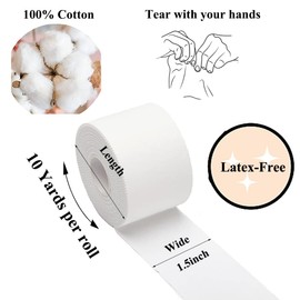 ADMITRY Athletic Tape,5 Pack White Sports Tape,Very Strong No Sticky Residue Wrist Ankle Tape for Gymnastics Boxing Lacrosse Climbing Hockey Bat