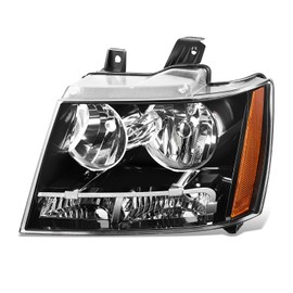 DNA MOTORING Left OE Style Headlight Compatible with 07-13 Chevy Avalanche, Suburban 2500/07-14 Suburban 1500, Tahoe,OEM-HL-0218-L