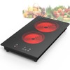 GIHETKUT Electric Cooktop,Built-in and Countertop Electric Stove Top, 2100W 110V