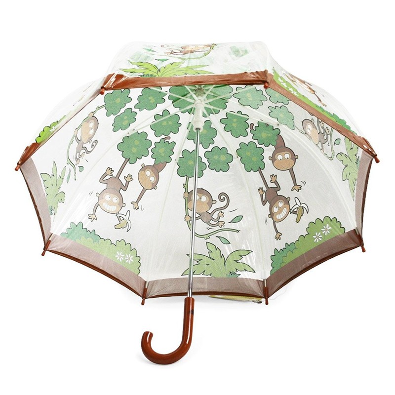 Bugzz Pvc Clear Monkey Umbrella