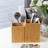 Joyramic Kitchen Utensil Holder, Large Wooden Bamboo Cooking Utensil Holder