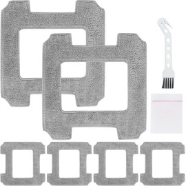 EATBALE Cleaning Pad for Ecovacs Winbot W1 / W1 Pro / W2 / W2 Omni Window Cleaning Robot Window Cleaning Cloth Replacement Parts Accessories for Ecovacs Washable Microfibre Wipes Pack of 6