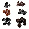 Genuine Leather Buttons Vintage Pack 6 - Round Sewing Buttons