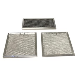 Microwave Grease & Charcoal Filter Set Compatible with GE Model Numbers JVM7195DK2WW, JVM7195DK3BB, JVM7195DK3WW