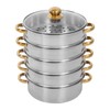 5 Tier Stainless Steel Steamer Pot, 11.8In/30cm Food Steamer Cookware