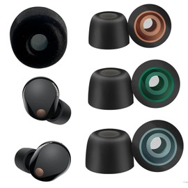 Three Pairs of Foam Noise Reduction net earplugs Suitable for Sony WF-1000XM5 Earphones,Three Size Options， Fitting Ear Hole Design，Blocking Out Ambient Noise，Compatible with XM4 XM3 LinkBuds S (S)