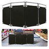 4 Panels Safety Barricade, 7.8FT Removable Foldable Security Gates Barrier