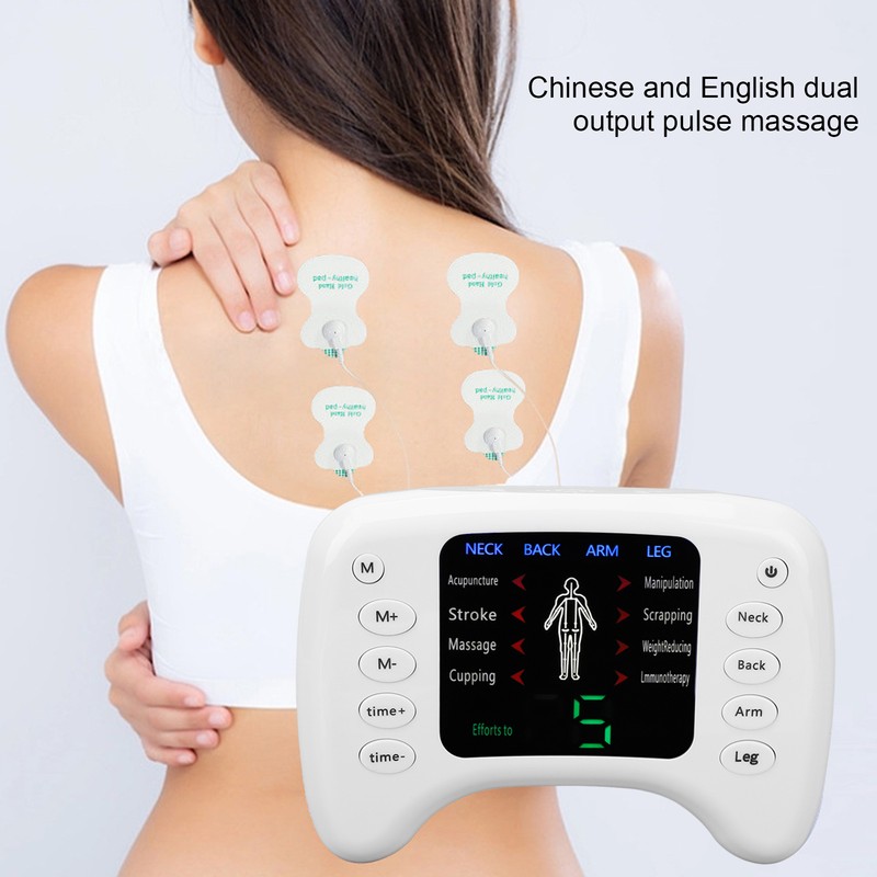 Electronic Pulse Massager Adjustable 15 Gears 8 Modes Timer Dual
