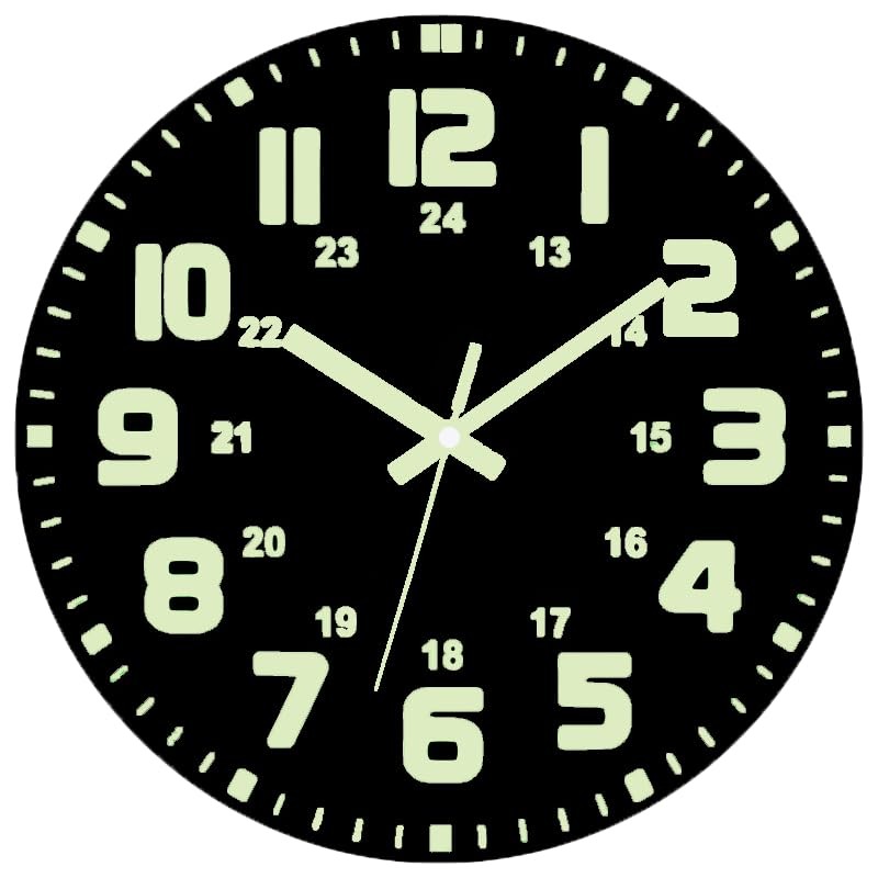 RIUKASIN Vinyl Record Luminous Clock, 12 inch Silent Non Ticking