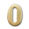 2"inch Solid Brass Number #0 for House, Doors, mailboxes, Offices, Floating & Self Adhesive Williamsburg Font – by GSi