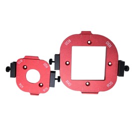 Pack of 2 Aluminum Alloy Round Corner Jigs Templates for Efficient Woodwork from 10 to 50R Size Cutting Templates