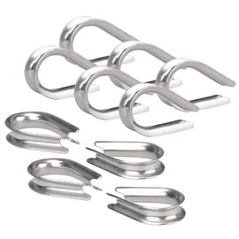 IMAGINE Pack of 10 (Size Selectable: 1/8 Inch 5/32 Inch 3/16 Inch 1/4 Inch 1/6 Inch) 304 Stainless Steel Cable Thimble Heart Thimble Cable Steel Wire Rope Rigging Material (M4:5/32")