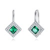 HOPEEZZ S925 Sterling Silver Green Zircon Stud Earrings for Women,