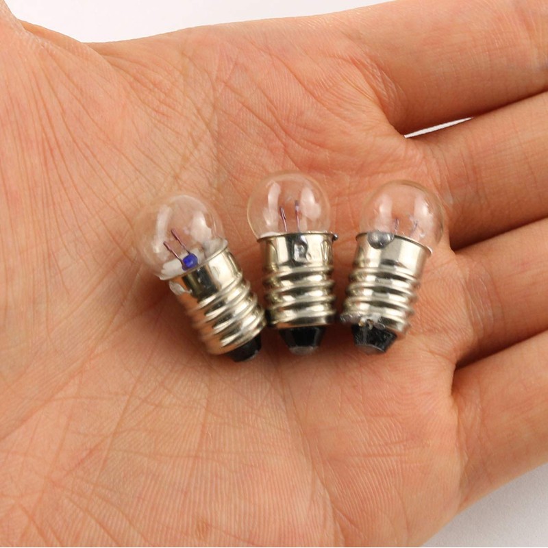 E-outstanding 10pcs E10 Mini Light Bulbs Experiment Screw Base Indicator