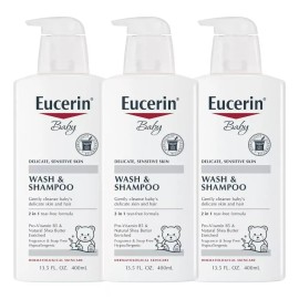 Baby 3 Pack Eucerin Baby Wash & Shampoo Jabon Liquido C/u