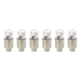 Updated LED Valve Stem Caps Lights Kit,Wheel Lights Bike Tire Valve Stem Neon Light Bulb for Car Motorcycle Wheel Tyre Valve Dust Cap,Waterproof,Spoke Flash Lights Car Valve Stems Caps,6pcs (White)