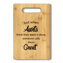 CGBHW Aunts Gifts Wood Cutting Board, Auntie Gift Ideas, Gifts Ideas for Aunts from Nephew Niece, Thoughtful Presents Gifts for Aunt Women Wooden Chopping Board Cutting Boards for Kitchen