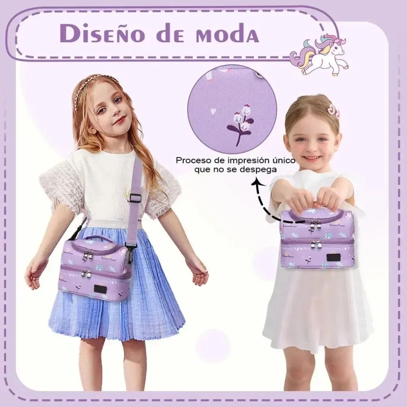 Lovlylovly Lonchera Moda 25cm 7l Térmica Doble Con Correa Ajust