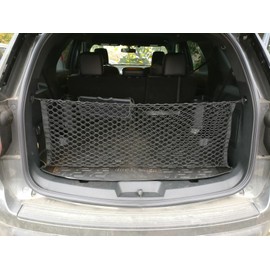 EACCESSORIES EA Trunk Organizer Cargo Net for Ford Explorer 2011-2019 – Envelope Style Cargo Net for SUV - Premium Mesh Car Trunk Organizer Vehicle Carrier Storage–Compatible with Explorer