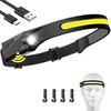 Headlamp Rechargeable, 230° Wide Beam Head Lamp LED with Motion