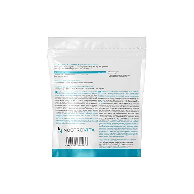 Citicoline CDP Choline Powder 50 g - For Memory, Concentration