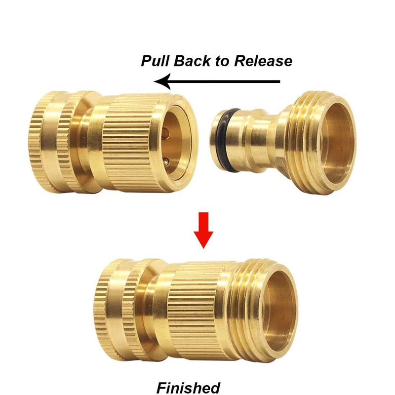 Tesmotor Garden Hose Nozzle Connect Kit, 3/4 inch Female Thread