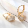 Flor Pendientes de Aro Para Las Mujeres, 18k Chapado en