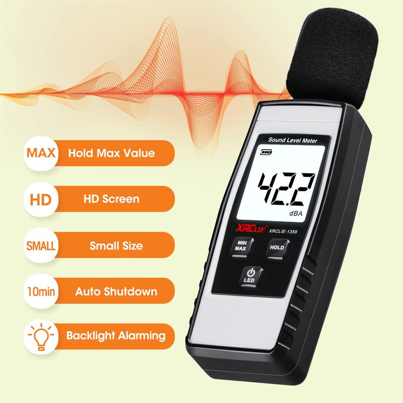 Digital Sound Level Meter Hand-held Sound dB Meter with Programmable