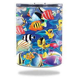 MightySkins Skin Compatible with RTIC Lowball 10 oz (2016) – Tropical Fish | Protective, Durable, and Unique Vinyl Decal wrap Cover | Easy to Apply, Remove, and Change Styles | Made in The USA