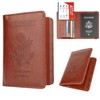 GDTK RFID Blocking Leather Passport Holder Cover Case Travel Wallet