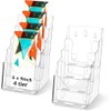 SOYANGNEK チラシスタンド A5 4段 アクリル 透明 パンフレットスタンド POP広告 壁掛け 両用