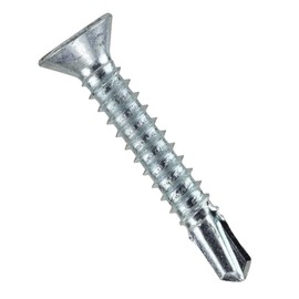 TERF® Self Drilling Countersunk Screws 3.5 X 32mm Self Tapping Phillips Drive Screw for Plasterboard Wood Metal Sheet Steel Sheet Roofing Window - Pack of 100