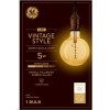 GE 36739 Vintage Style LED G40 Globe Light Bulb, Amber,