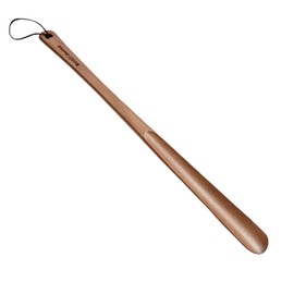 Xentrawave Wooden Shoe horn Long Handle for Seniors -23.6in Long handled ShoeHorn for Men, Women & Elderly, Handicap and Disabled, Sturdy Shoe Horns for Boots, Black Walnut