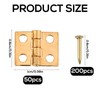 50 Pcs Small Brass Hinges, 0.31x0.39in Pure Copper Butt Hinge