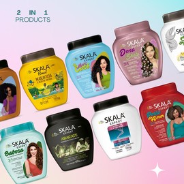 Skala Beauty Hair Masks - Nourishing, Gentle, Hydrating - Hair care Products Conditioner Moisture Shampoo Hydrate Moisturizing Repair Restore Vitamins:_Skala Bomba de Vitaminas Abacate