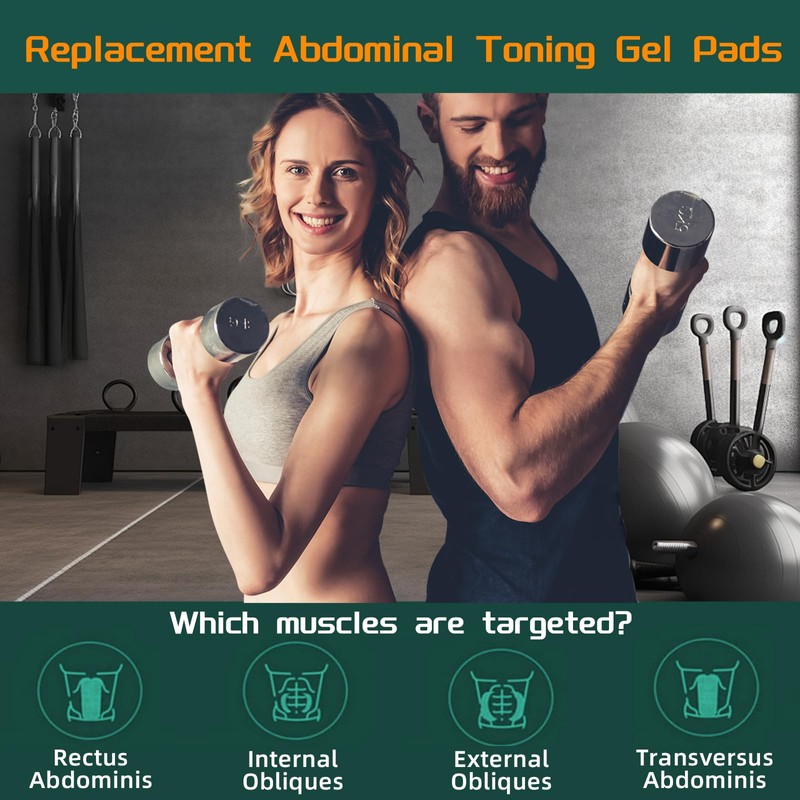 SOYOKO Replacement Gel Pads for All Abdominal Belts, 6 Sets