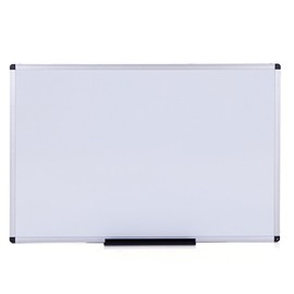 VIZ-PRO Magnetic Whiteboard/Dry Erase Board, 48 X 48 Inches, Silver Aluminium Frame