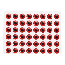 PATIKIL Fishing Lure 3D Eyes 10mm, 100Pcs Waterproof Artificial Fish Eye Fly Tying Lures Crafts Tackle Accessory for Fishing Baits DIY, Red