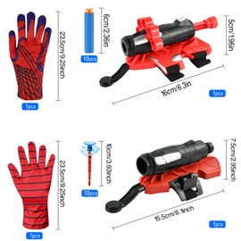 ZOSIGN Wrist Toy Set, Launcher Glove, Launcher Glove, Launcher Toy, Cosplay Glove Launcher, Launcher Web Shooter Glove, Funny Learning Toy Costume Props for Children