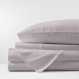 Kotton Culture 1000 Thread Count Sheet Set 4 Piece 100% Egyptian Cotton Luxurious Breathable Soft Cooling Cotton Sheets with 15" Deep Pocket Snug Fit Smooth Sateen Weave (Light Grey, King)