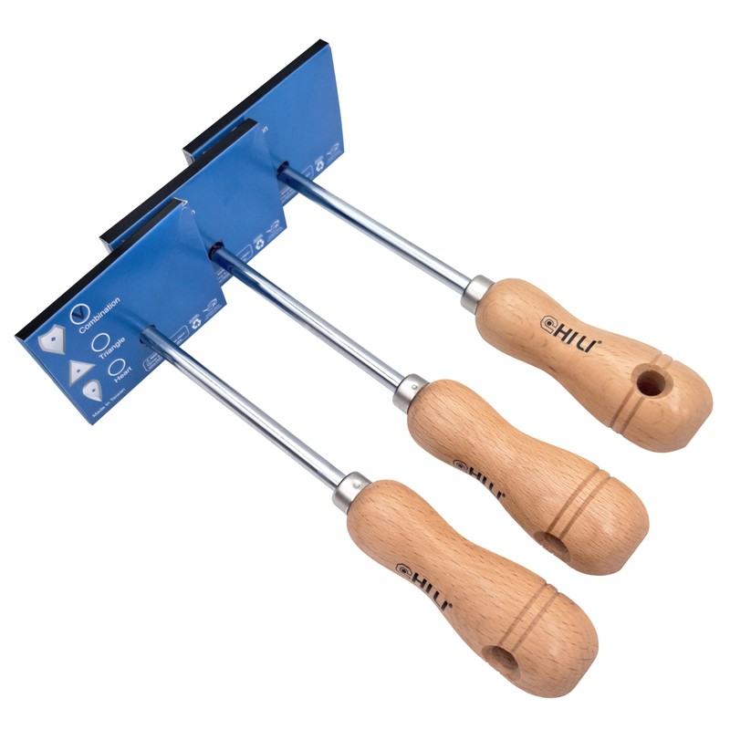 CHILI TOOLS 3PC. Stainless Steel Shave Hook Scraper Set With