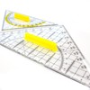 WUBAYI Set Square with Handle Transparent 14 cm Protractor for