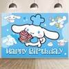 Cartoon Dog Birthday Decorations Happy Birthday Banner Backdrop for Kids